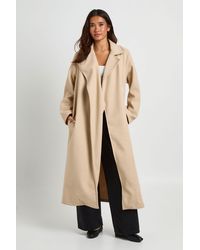 Boohoo - Oversized Maxi Wool Look Coat - Lyst