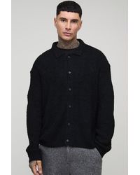 BoohooMAN - Tall Basic Boxy Brushed Knitted Shirt - Lyst