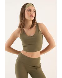DSGN Studio - Sculpt Longline Plunge Sports Bra - Lyst