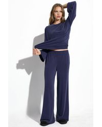 Busem - Elastic Waist Straight Leg Modal Pants - Lyst