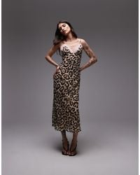 Nia - Jasmine Leaopard Print Midaxi Dress - Lyst