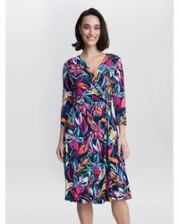 Gina Bacconi - Carmel Jersey Wrap Dress - Lyst