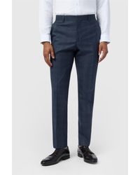 Ted Baker - Flat Fronted Slim Fit Suit Trousers - Lyst