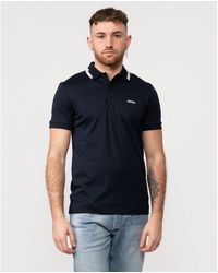 BOSS - Paule Slim-fit Polo Shirt With Collar Graphics - Lyst