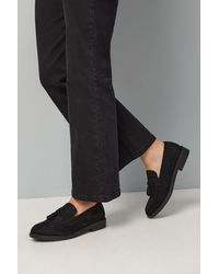 Good for the Sole - Wide Fit Paula Faux Suede Tassel Loafers - Lyst