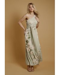 Oasis - Trailing Camelia Jersey Bandeau Maxi Dress - Lyst