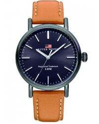 River Woods - Hudson Watch Rw420031 Leather - Lyst
