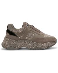 KG by Kurt Geiger - Lucile Lace Up Gem Sneakers - Lyst
