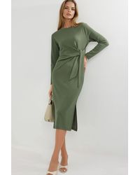 Hiccup - Modal Touch Split Jurk - Lyst