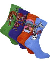 Sock Snob - 4 Pairs Novelty Japanese Style Cotton Socks With Fun Patterns - Lyst