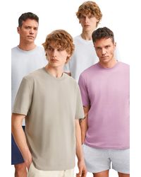 Grimelange - Crew Neck Bird's Eye T-Shirt - Lyst