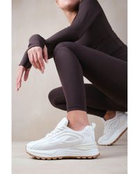Where's That From - 'Mars' Clean Lines Design Lace Up Chunky Sole Fashion Trainers - Lyst
