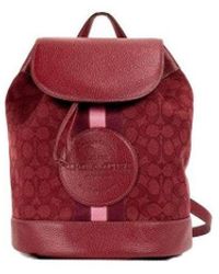 COACH - Dempsey Apple Signature Jacquard Canvas Logo Patch Backpack - Lyst