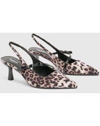 Boohoo - Wide Fit Satin Bow Detail Court Heels - Lyst