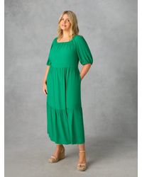 Live Unlimited - Puff Sleeve Maxi Dress - Lyst