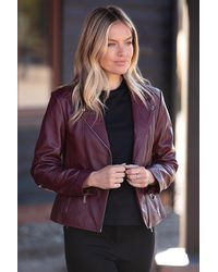 Ashwood Leather - 'Vento' Real Biker Jacket - Lyst