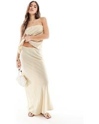 ASOS - Linen Blend Bias Cut Maxi Skirt - Lyst