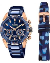 Festina - F20549-1 Chrono Bike Smartwatch And Strap Gift Set - Lyst