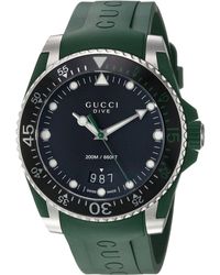Gucci - Ya136310 Dive Zwarte Wijzerplaat Herenhorloge - Lyst