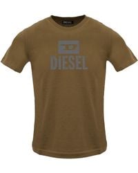 DIESEL - Monotone Logo Coffee Liqueur T-Shirt - Lyst