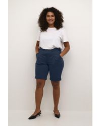 Kaffe - Short Regular Fit Midnight Marine - Lyst