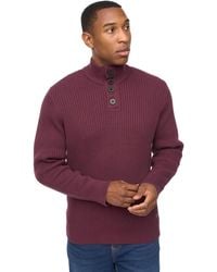 Crosshatch - Wellburys Chunky Knit Jumper (Raisin) - Lyst