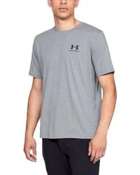 Under Armour - Sportstyle Left Chest Short Sleeve Super Soft T Shirt For Training And Fitness, Fast-drying T Shirt With Graphic - Lyst