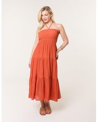 Blue Vanilla - Bandeau Tiered Midi Dress - Lyst