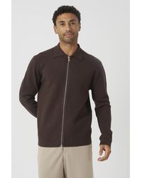 Brave Soul - Collared Zip Through Cardigan - Lyst