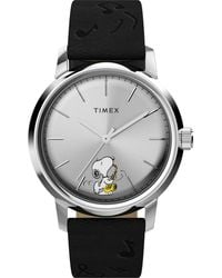 Timex - X Peanuts Marlin Saxophonist Watch Tw2W68800 Leather - Lyst