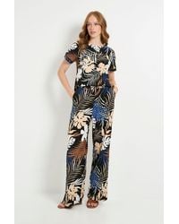 Wallis - Tropical Jersey Drawstring Trouser - Lyst