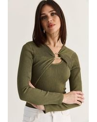 Bianco Lucci - Viscose Blend Blouse - Lyst
