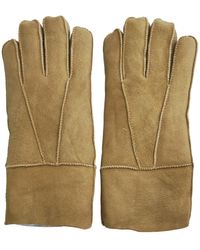 Infinity Leather - Sheepskin Suede Gloves With Roll Up/Down Cuff - Lyst