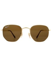 Ray-Ban - Sunglasses Hexagonal 3548N 001/57 Polarized 51Mm Metal - Lyst