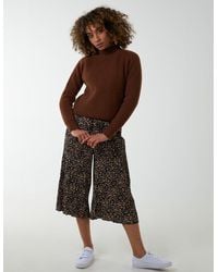 Blue Vanilla - Animal Print Cropped Trousers - Lyst