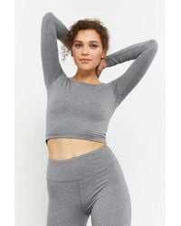 TOMMY LIFE - Slim-Fit Long Sleeve Crop Top - Lyst
