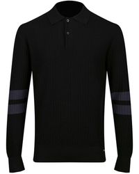 Luke 1977 - Dawlish Long Sleeve Knitted Polo - Lyst