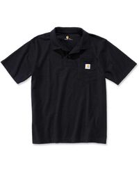 Carhartt - Short Sleeve Rib Knit Button Work Pocket Polo Shirt - Lyst