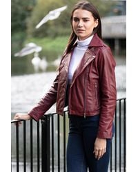 Ashwood Leather - 'Brooklyn' Short Biker Jacket - Lyst