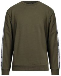 Moschino - Underwear Logo Getapete Schouder Kaki Groen Sweatshirt - Lyst