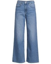 ONLY - High Waist Wide Leg Jeans Onlmadison Light Blue Denim - Lyst