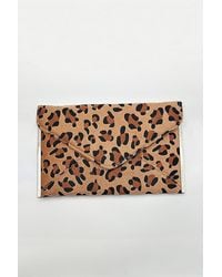 SVNX - Leopard Envelope Clutch Bag - Lyst