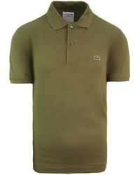 Lacoste - Slim Fit Khaki Polo Shirt - Lyst