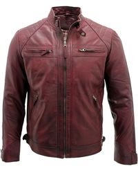 Infinity Leather - Rock Racing Quilted Biker Jacket - Lyst