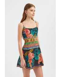 Hiccup - Abstract Spaghetti Strap Mini Dress - Lyst