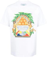 CASABLANCA - Triomphe D' Printed T-Shirt - Lyst