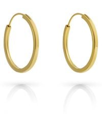 Orphelia - 'Agata' 925 Sterling Hoop Earrings - Lyst