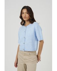 Brave Soul - Short Sleeve Jersey Knit Cardigan - Lyst