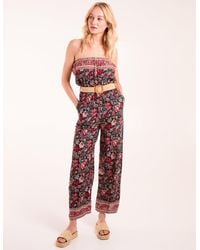 Blue Vanilla - Belted Bandeau Jumpsuit - Lyst