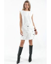 Msn-Collection - Embroidered Strapless Mini Dress - Lyst